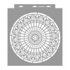 Rose window 01 3D stencil - 38x42 cm