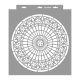 Rose window 01 3D stencil - 38x42 cm