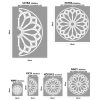 Rose window 02 3D stencil - 18x23 cm