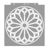 Rose window 02 3D stencil - 59x63 cm