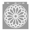 Rose window 02 3D stencil - 31x35 cm