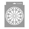 Rose window 02 painting stencil - 18x23 cm