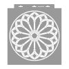 Rose window 02 3D stencil - 38x42 cm