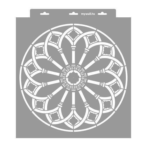 Rose window 02 painting stencil - 38x42 cm