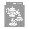 Tea time painting stencil - 18x23 cm