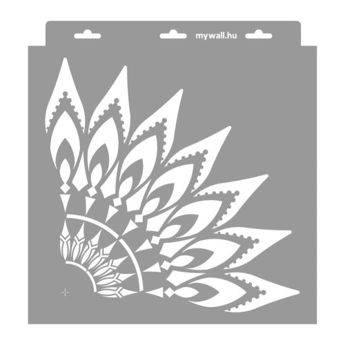 Feathery mandala painting stencil - 31x35 cm