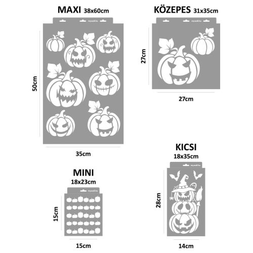Tökök stencil - Festő - 18x23 cm mini