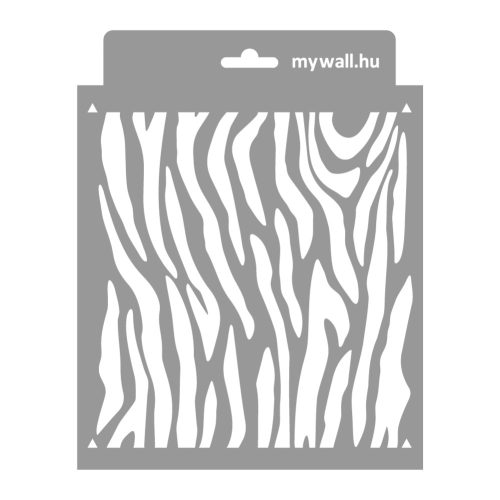 Zebra minta stencil - 3D - 18x23 cm mini