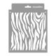 Zebra minta stencil - 3D - 18x23 cm mini