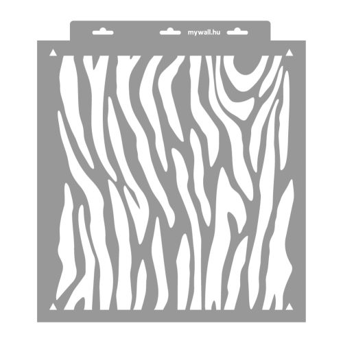 Zebra minta stencil - Festő - 38x42 cm nagy